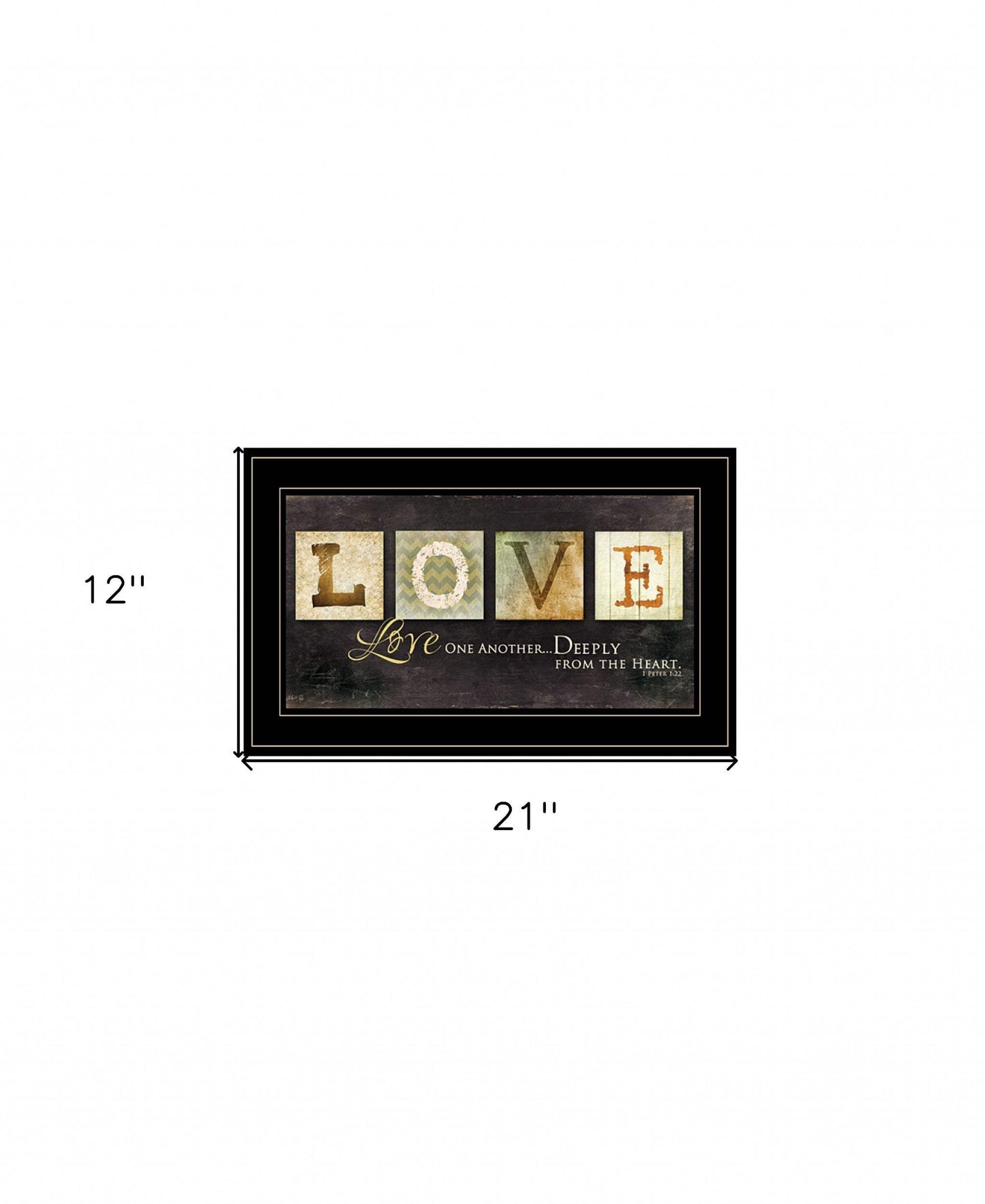 Love One Another 3 Black Framed Print Wall Art - Homeroots - Flyclothing LLC