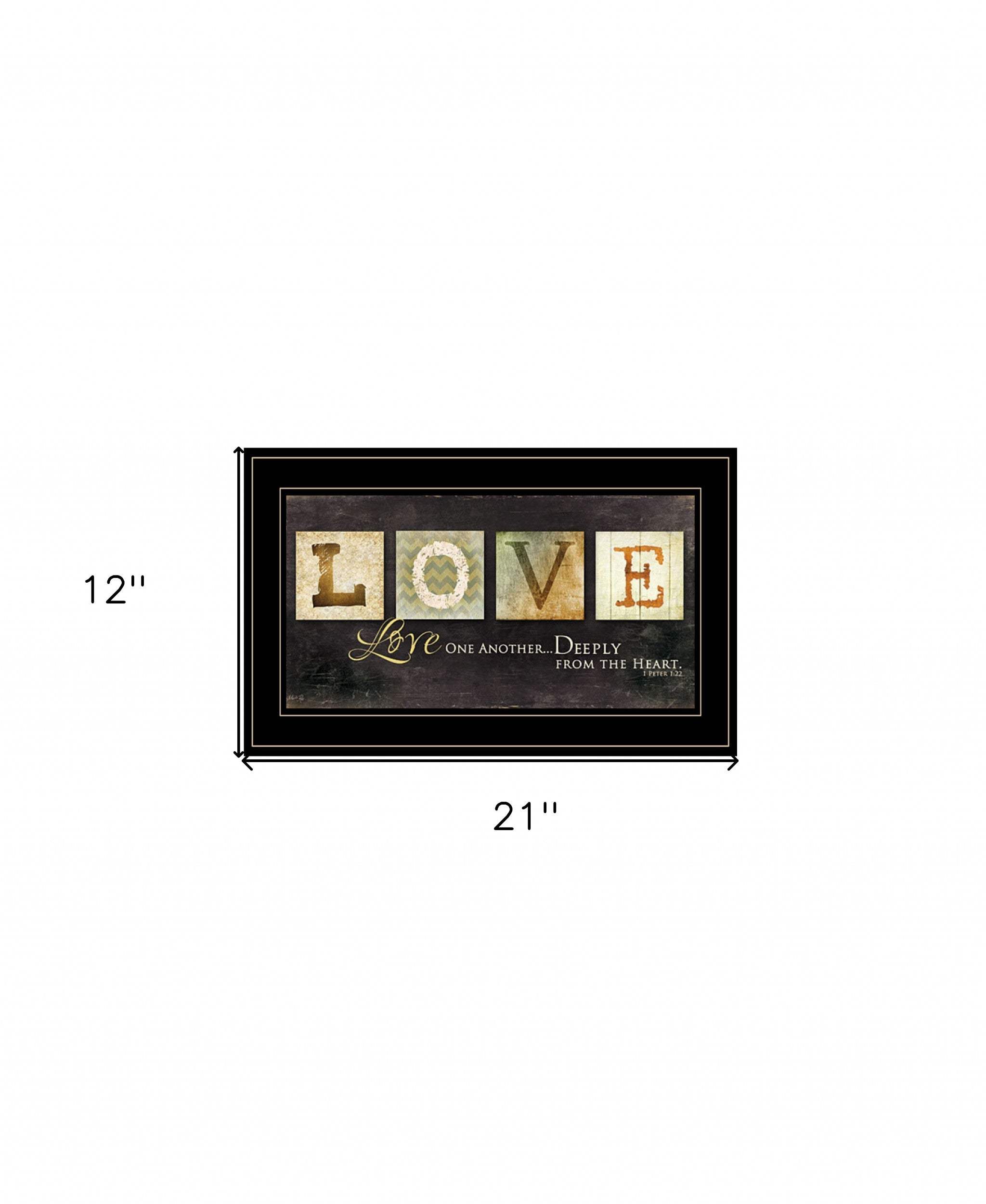 Love One Another 3 Black Framed Print Wall Art - Homeroots - Flyclothing LLC