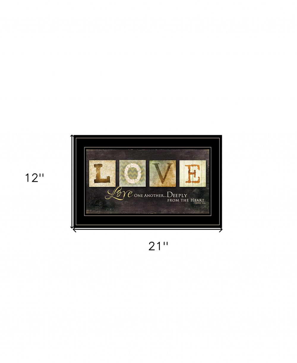 Love One Another 3 Black Framed Print Wall Art - Homeroots - Flyclothing LLC