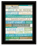 Live in the Present 3 Black Framed Print Wall Art - Homeroots