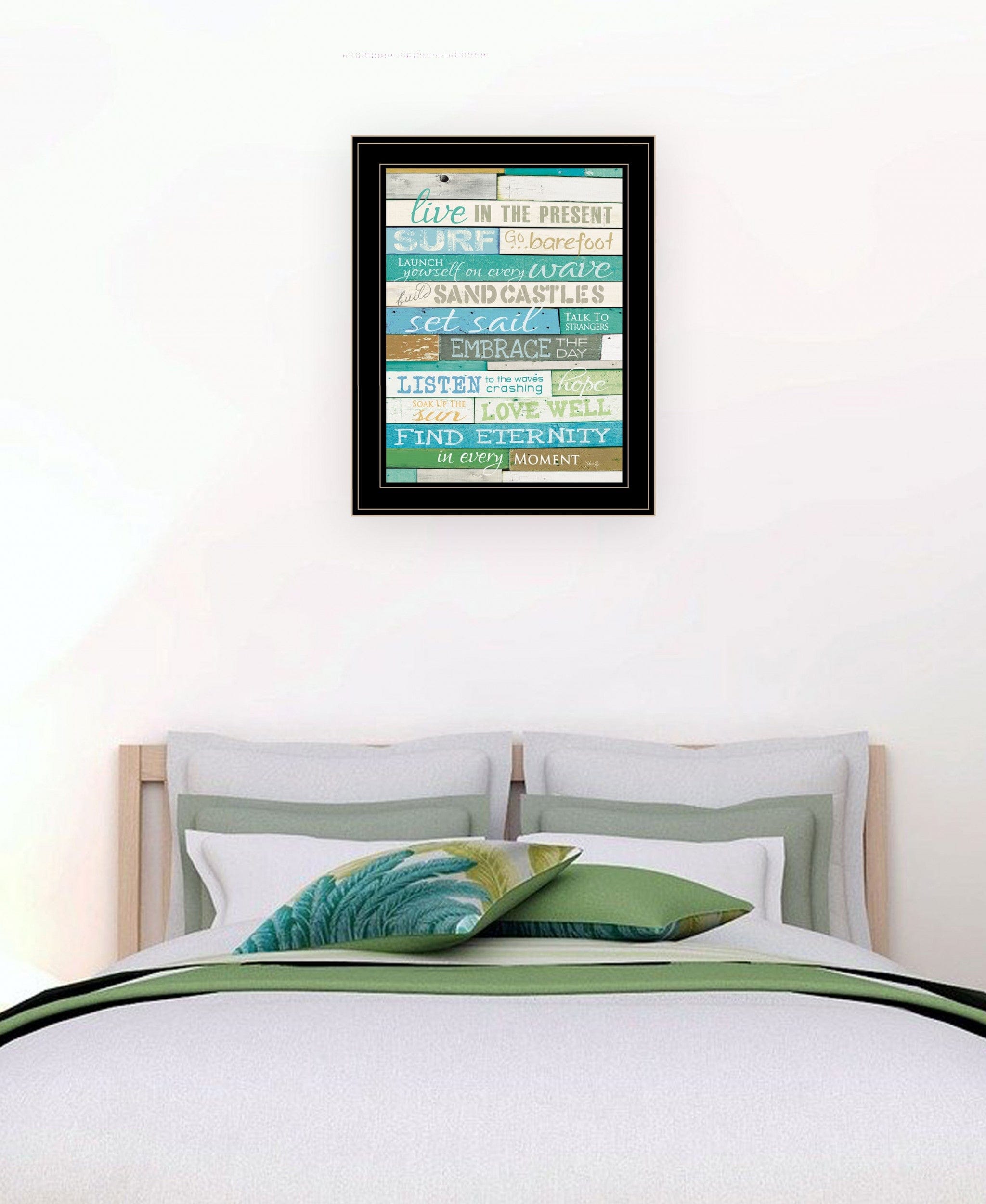 Live in the Present 3 Black Framed Print Wall Art - Homeroots