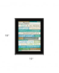 Live in the Present 3 Black Framed Print Wall Art - Homeroots