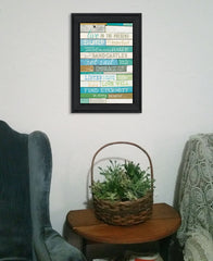 Live in the Present Black Framed Print Wall Art - Homeroots
