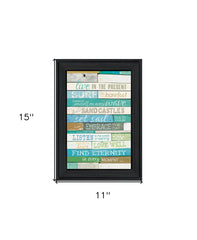 Live in the Present Black Framed Print Wall Art - Homeroots