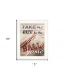 Take Me Out to the Ball Game 1 White Framed Print Wall Art - Homeroots - Flyclothing LLC