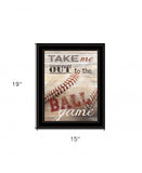 Take Me Out to the Ball Game 2 Black Framed Print Wall Art - Homeroots - Flyclothing LLC
