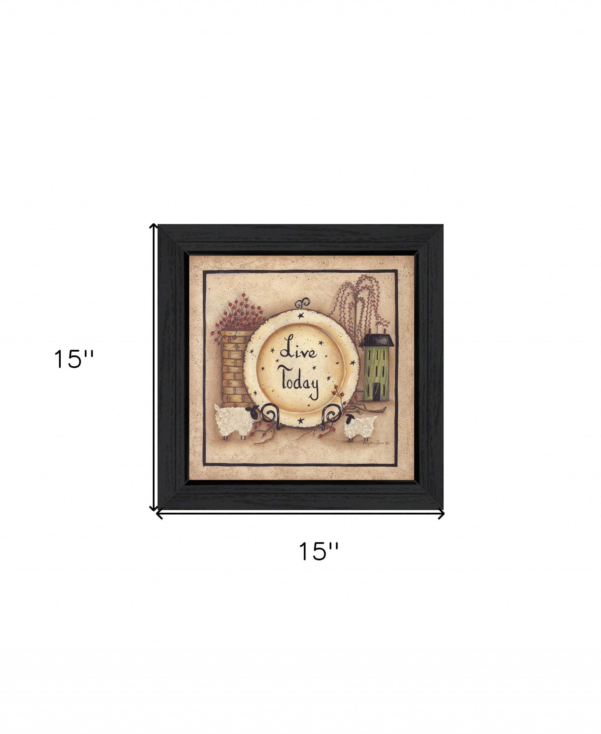 Live Today 4 Black Framed Print Wall Art - Homeroots - Flyclothing LLC