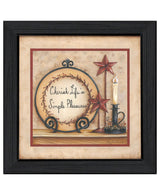 Simple Pleasures 5 Black Framed Print Wall Art - Homeroots - Flyclothing LLC