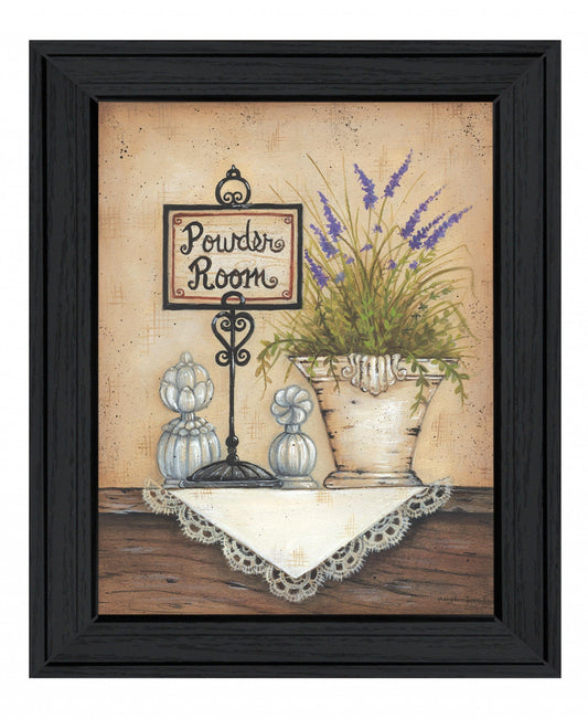 Powder Room 3 Black Framed Print Wall Art - Homeroots