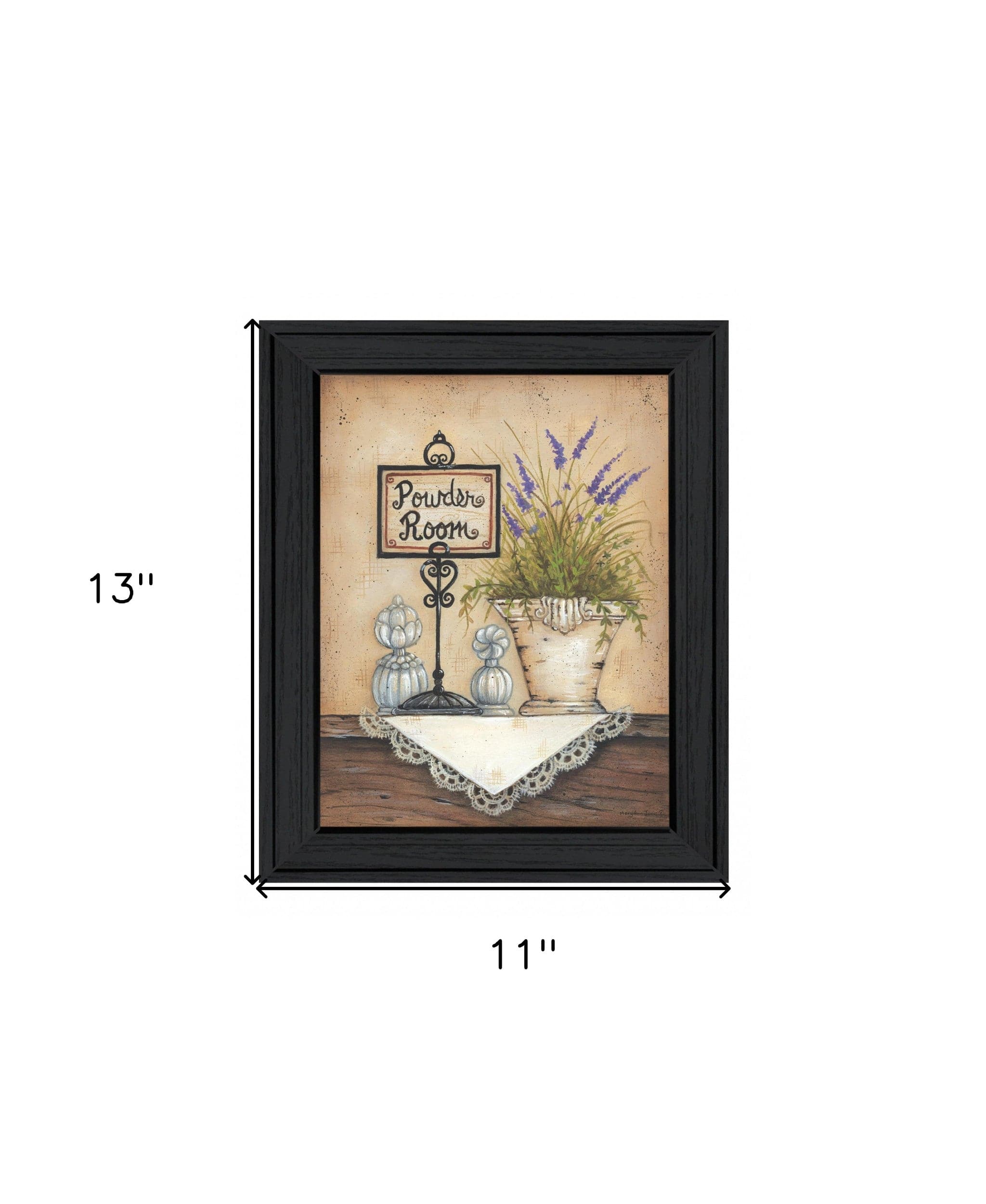 Powder Room 3 Black Framed Print Wall Art - Homeroots