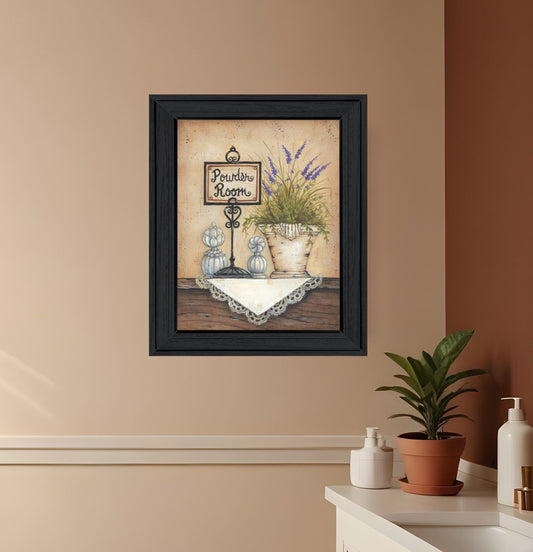 Powder Room 3 Black Framed Print Wall Art - Homeroots