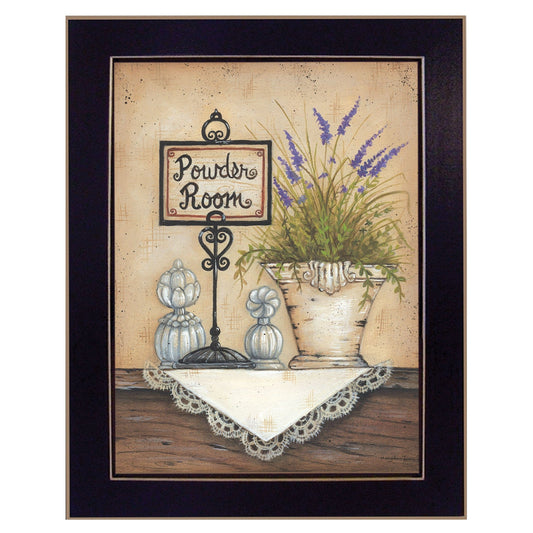 Powder Room 4 Black Framed Print Wall Art - Homeroots