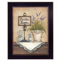 Powder Room 4 Black Framed Print Wall Art - Homeroots