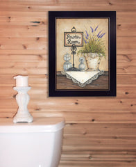 Powder Room 4 Black Framed Print Wall Art - Homeroots