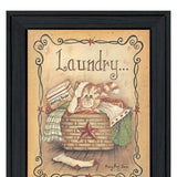 Laundry 1 Black Picture Frame Print Bathroom Wall Art - Homeroots - Flyclothing LLC