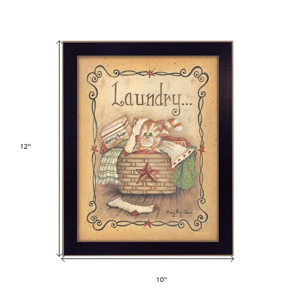 Laundry 2 Black Framed Print Bathroom Wall Art - Homeroots - Flyclothing LLC