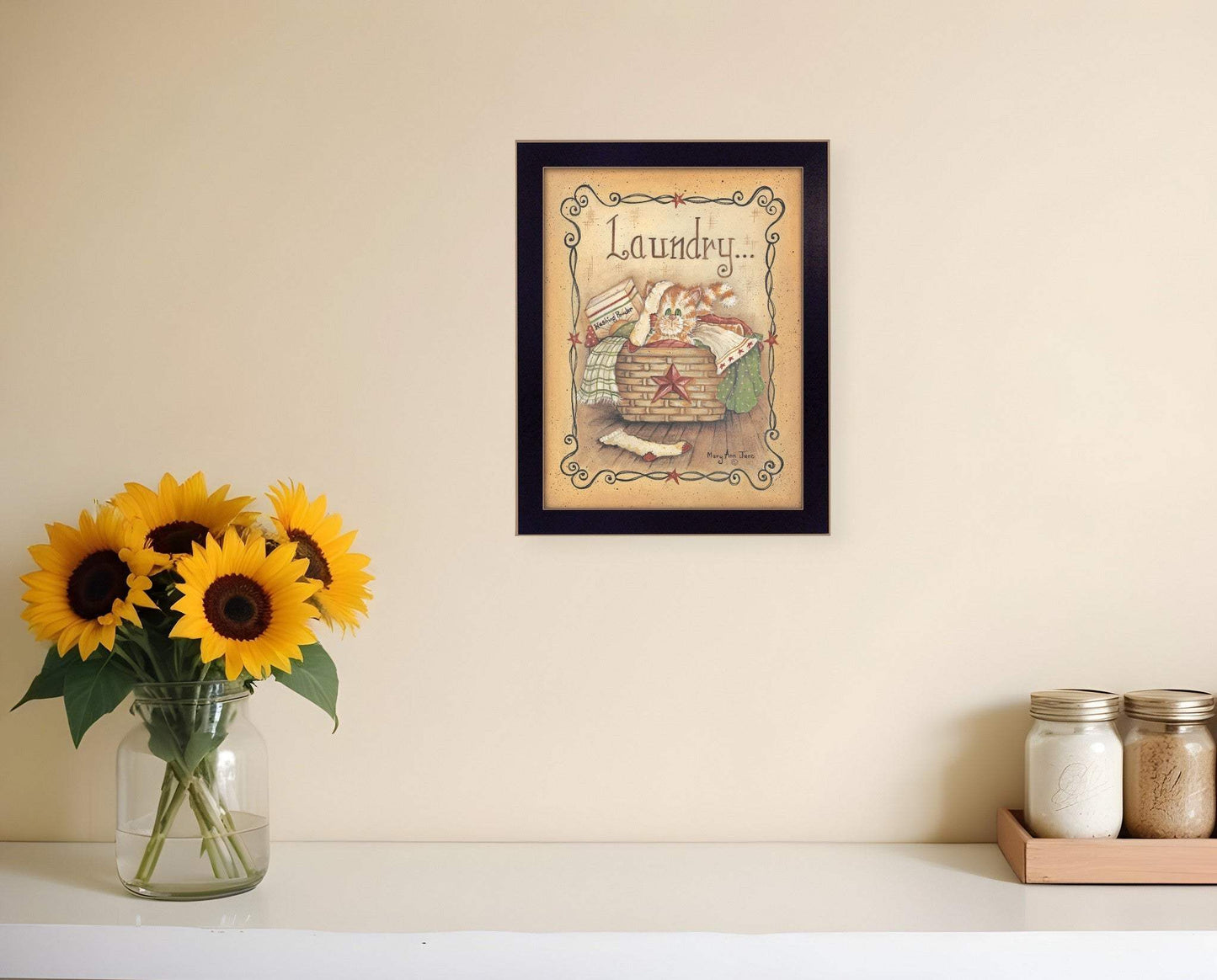 Laundry 2 Black Framed Print Bathroom Wall Art - Homeroots - Flyclothing LLC
