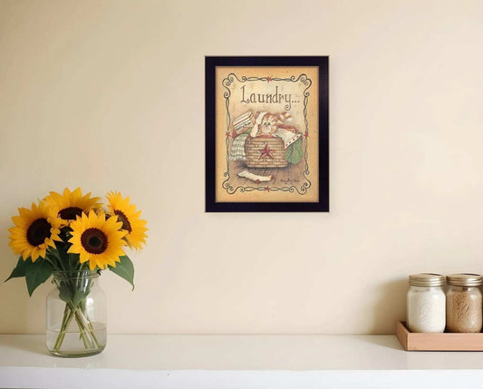 Laundry 2 Black Framed Print Bathroom Wall Art - Homeroots - Flyclothing LLC