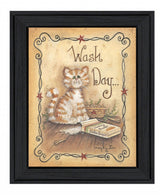 Wash Day 2 Black Framed Print Laundry Wall Art - Homeroots - Flyclothing LLC
