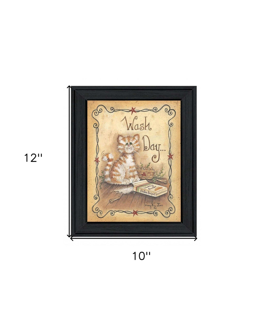 Wash Day 2 Black Framed Print Laundry Wall Art - Homeroots - Flyclothing LLC