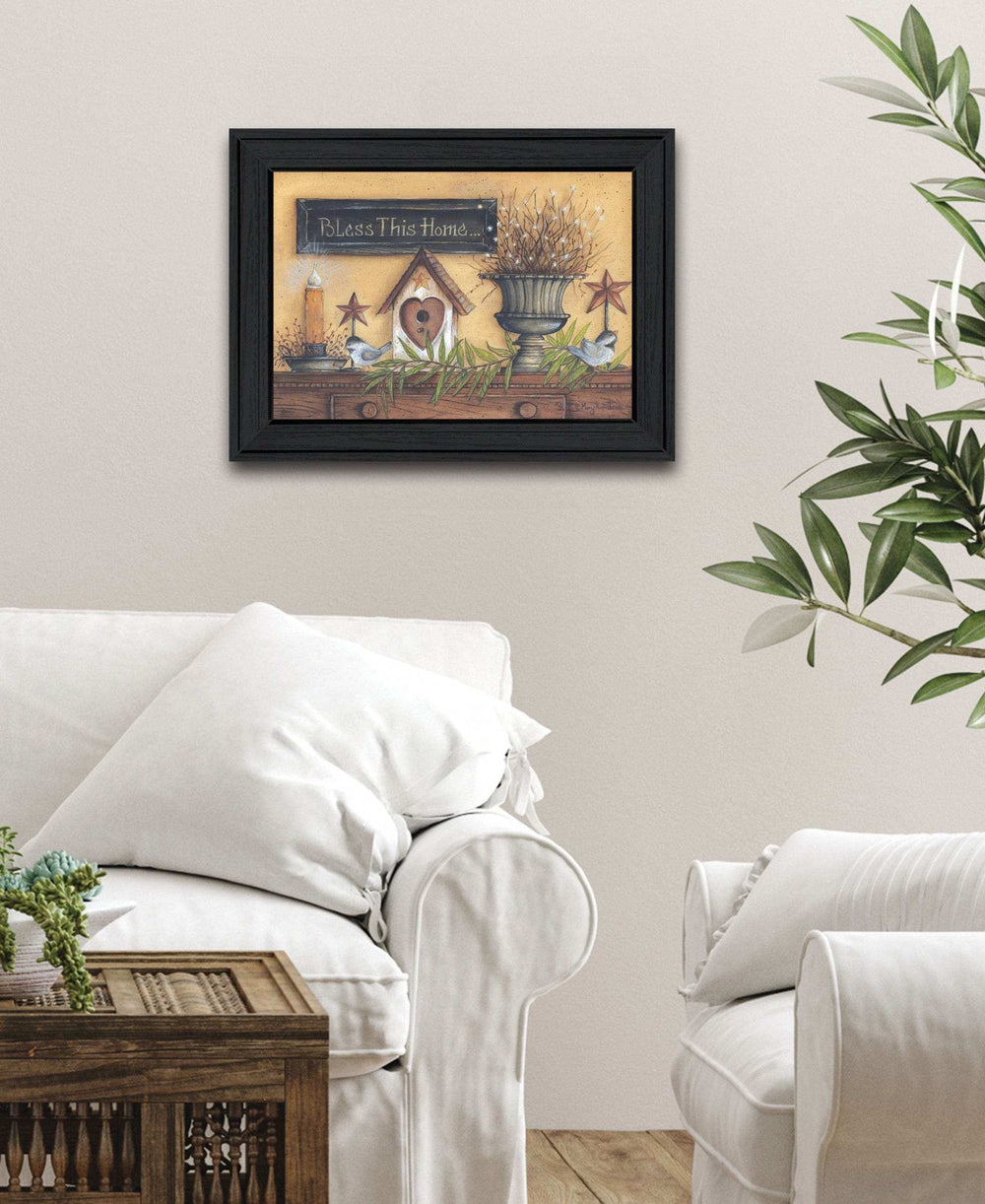 Bless this Home 3 Black Framed Print Wall Art - Homeroots - Flyclothing LLC