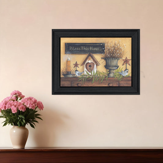 Bless this Home 3 Black Framed Print Wall Art - Homeroots