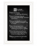 Believe 1 White Framed Print Wall Art - Homeroots