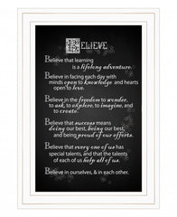 Believe 1 White Framed Print Wall Art - Homeroots