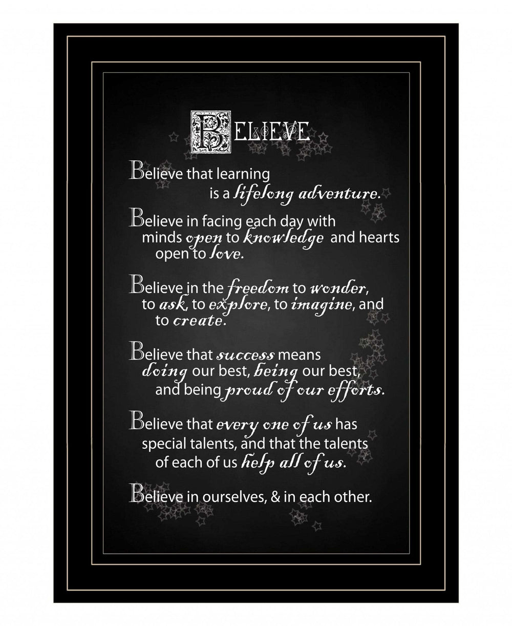 Believe 2 Black Framed Print Wall Art - Homeroots - Flyclothing LLC