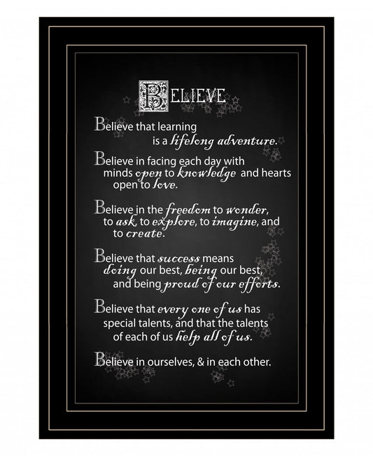 Believe 2 Black Framed Print Wall Art - Homeroots