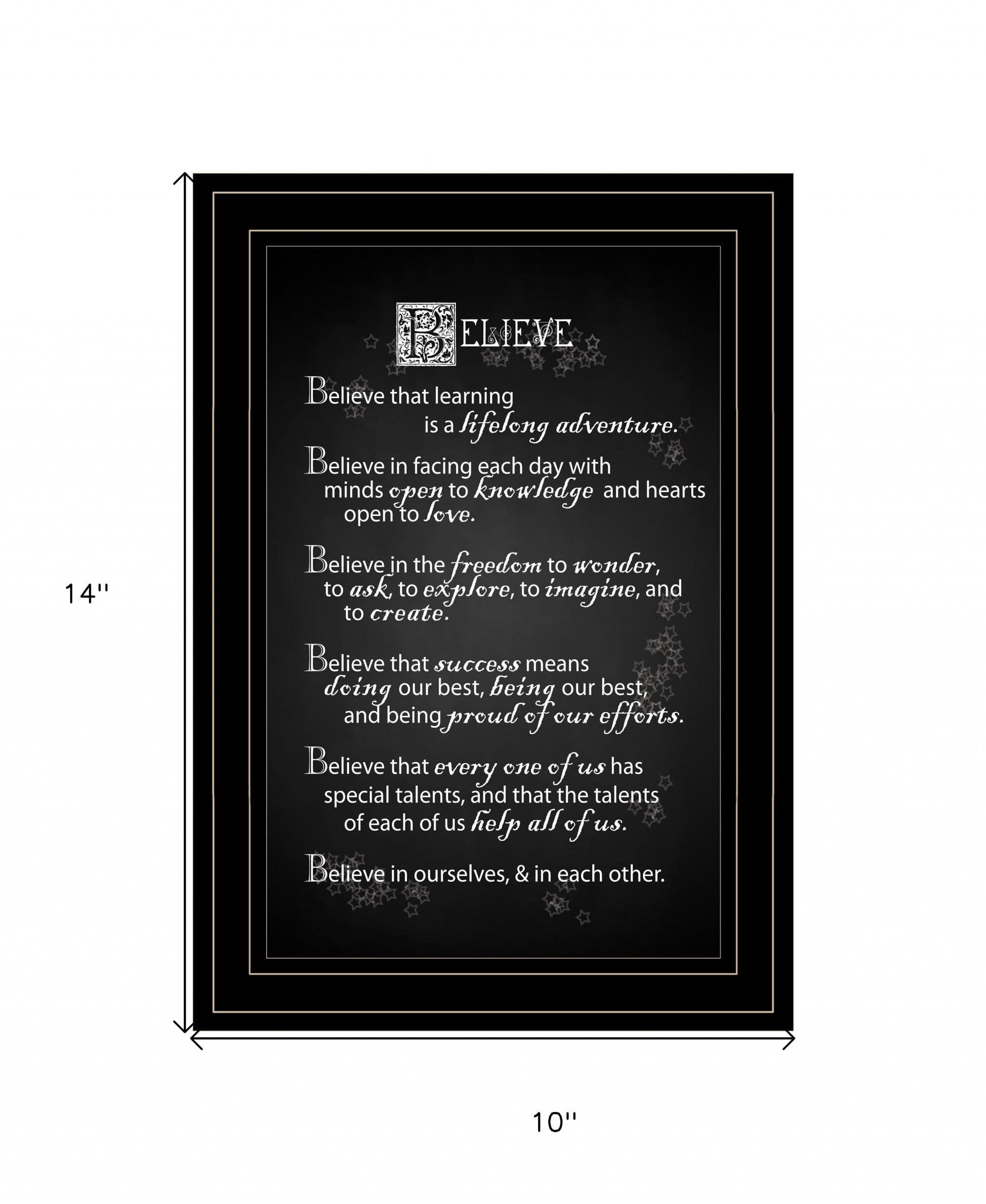 Believe 2 Black Framed Print Wall Art - Homeroots