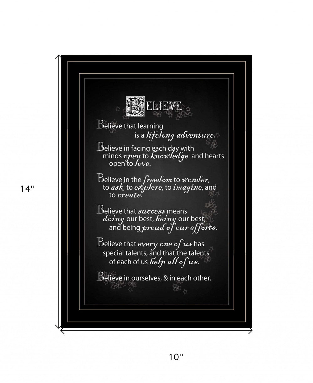 Believe 2 Black Framed Print Wall Art - Homeroots - Flyclothing LLC