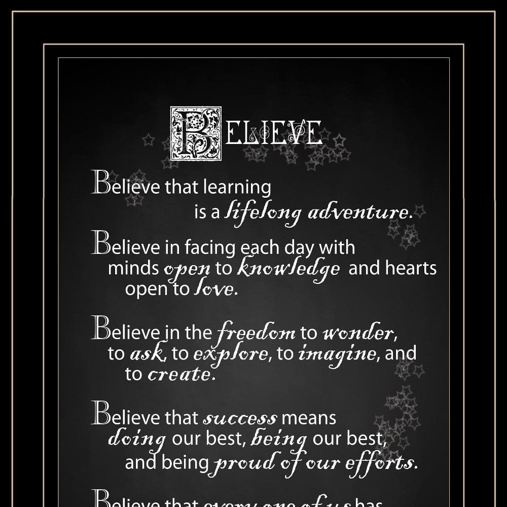 Believe 2 Black Framed Print Wall Art - Homeroots