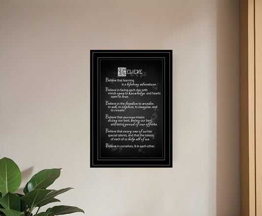 Believe 2 Black Framed Print Wall Art - Homeroots
