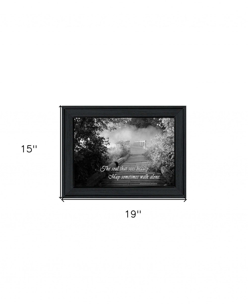 Beauty Grayscale 1 Black Framed Print Wall Art - Homeroots - Flyclothing LLC