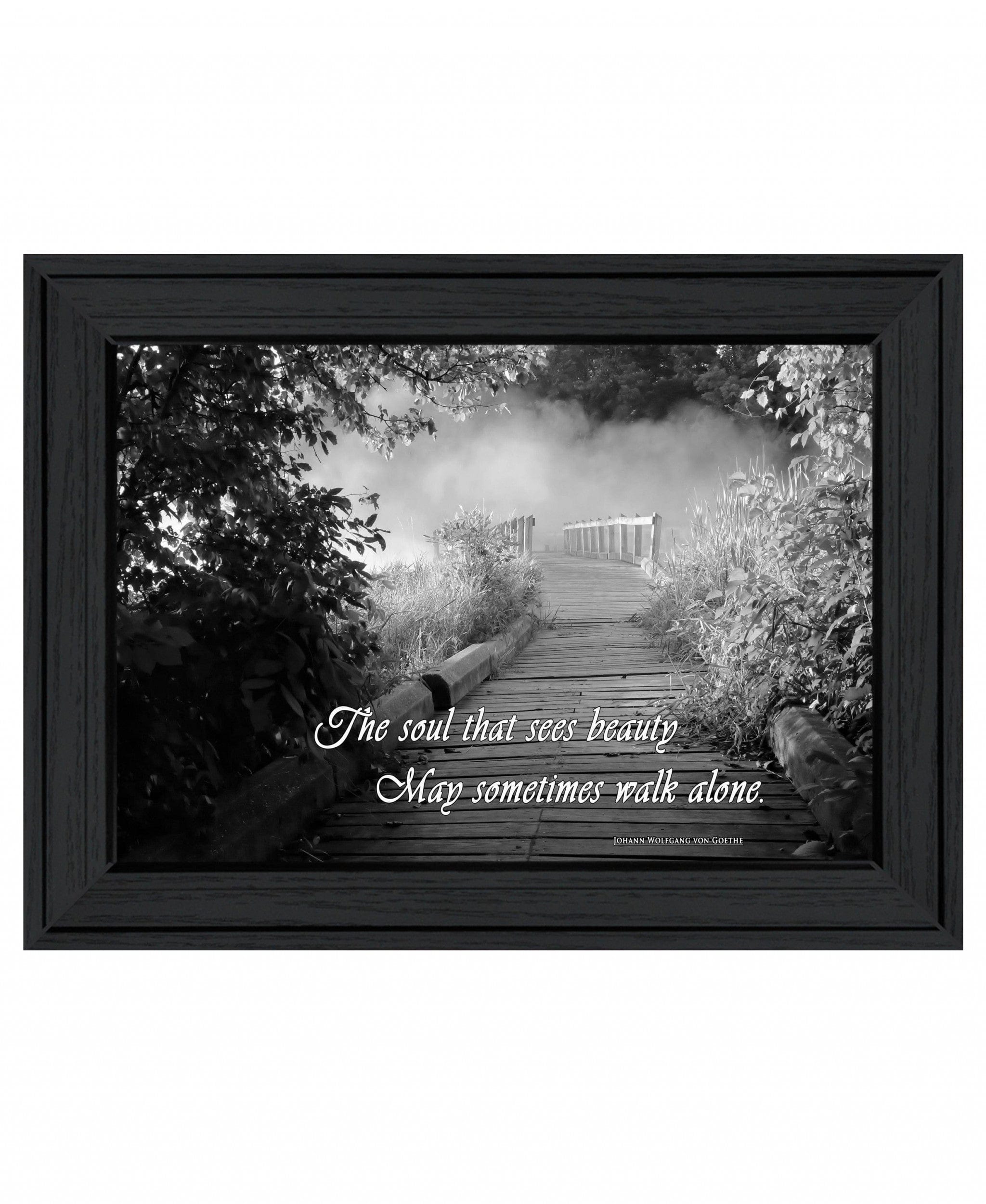 Beauty Grayscale 1 Black Framed Print Wall Art - Homeroots