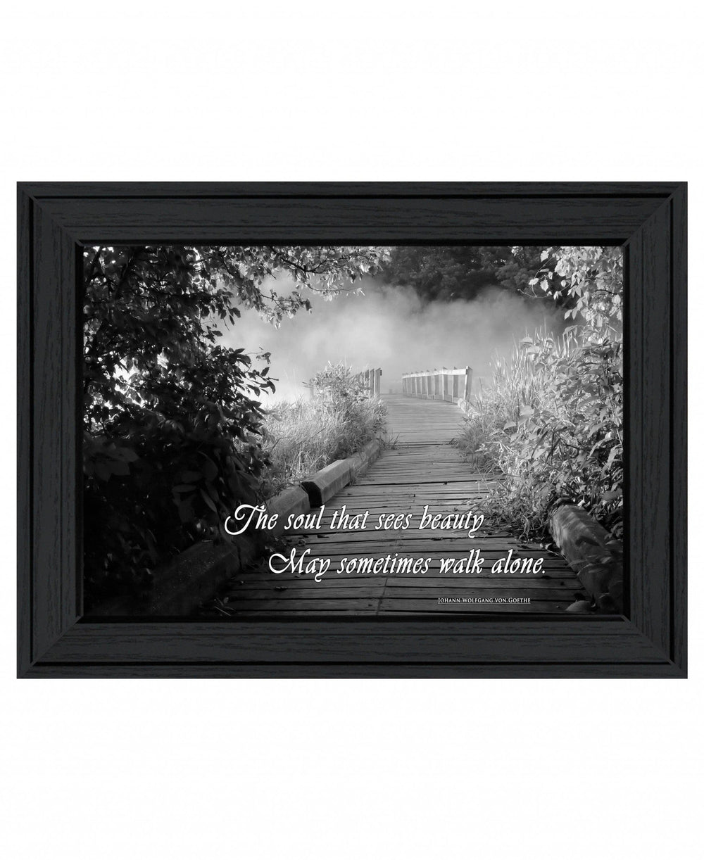 Beauty Grayscale 1 Black Framed Print Wall Art - Homeroots