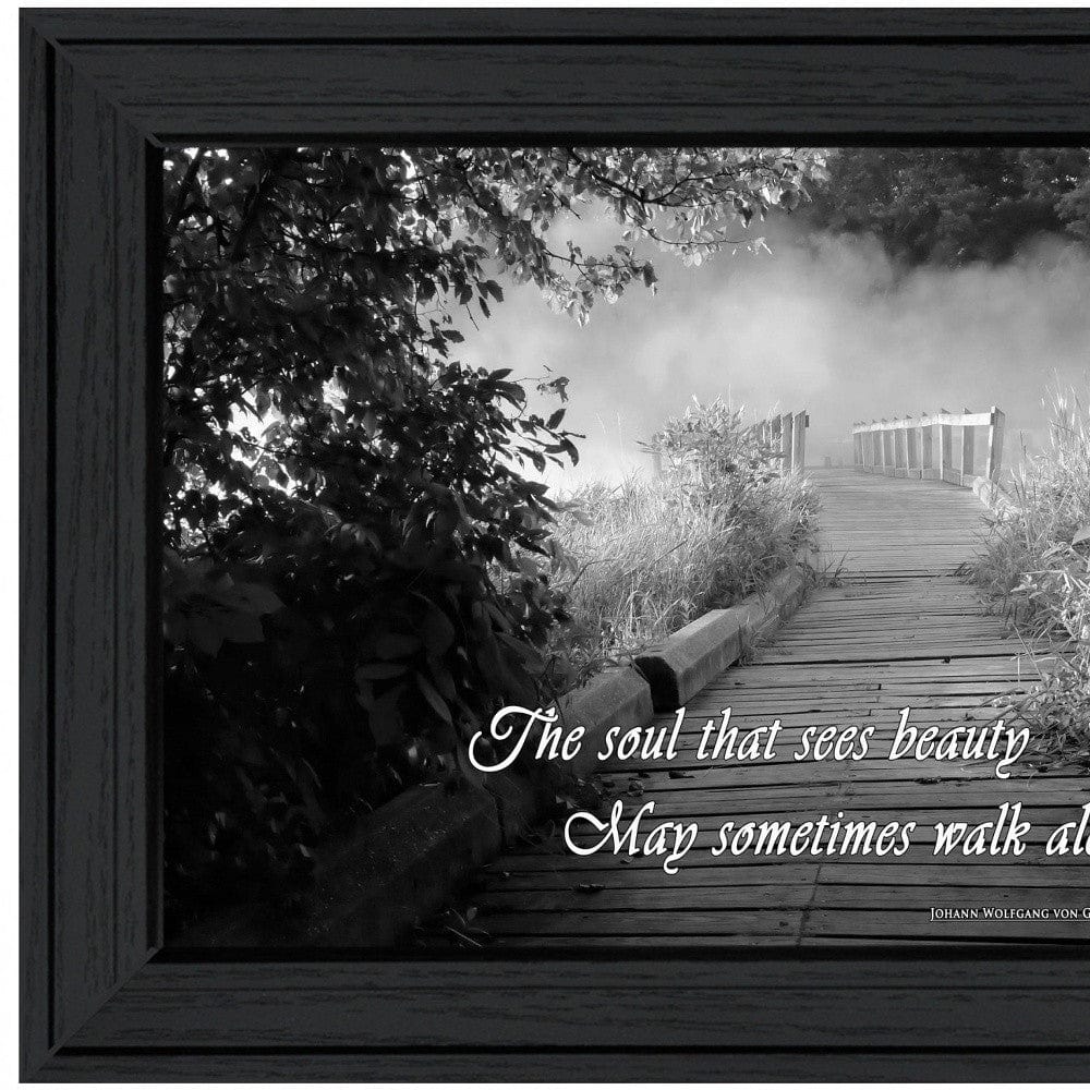 Beauty Grayscale 1 Black Framed Print Wall Art - Homeroots