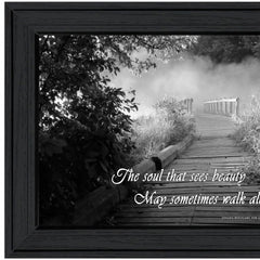 Beauty Grayscale 1 Black Framed Print Wall Art - Homeroots
