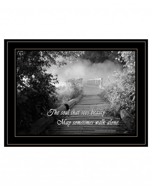 Beauty Grayscale 2 Black Framed Print Wall Art - Homeroots