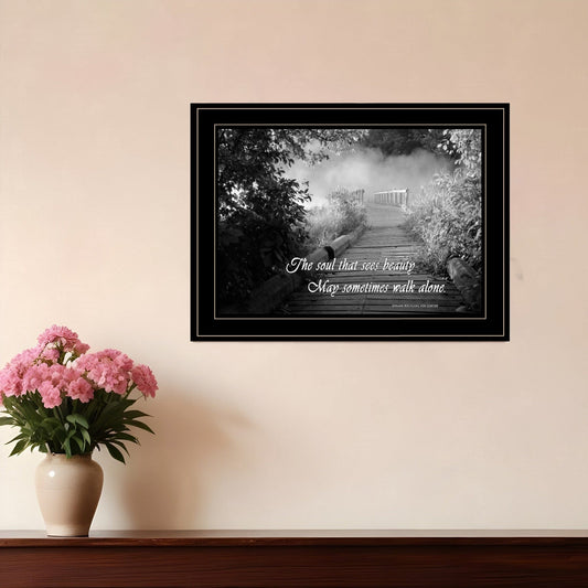 Beauty Grayscale 2 Black Framed Print Wall Art - Homeroots