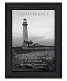 Perseverance Grayscale 1 Black Framed Print Wall Art - Homeroots
