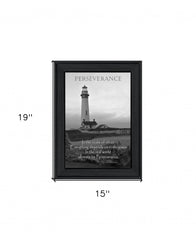 Perseverance Grayscale 1 Black Framed Print Wall Art - Homeroots