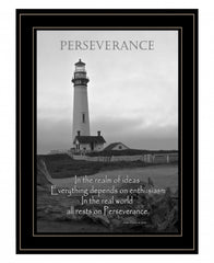 Perseverance Grayscale 2 Black Framed Print Wall Art - Homeroots