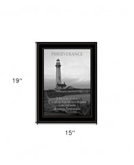 Perseverance Grayscale 2 Black Framed Print Wall Art - Homeroots