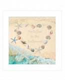 No Selfies in the Bathroom Sea 1 White Framed Print Bathroom Wall Art - Homeroots