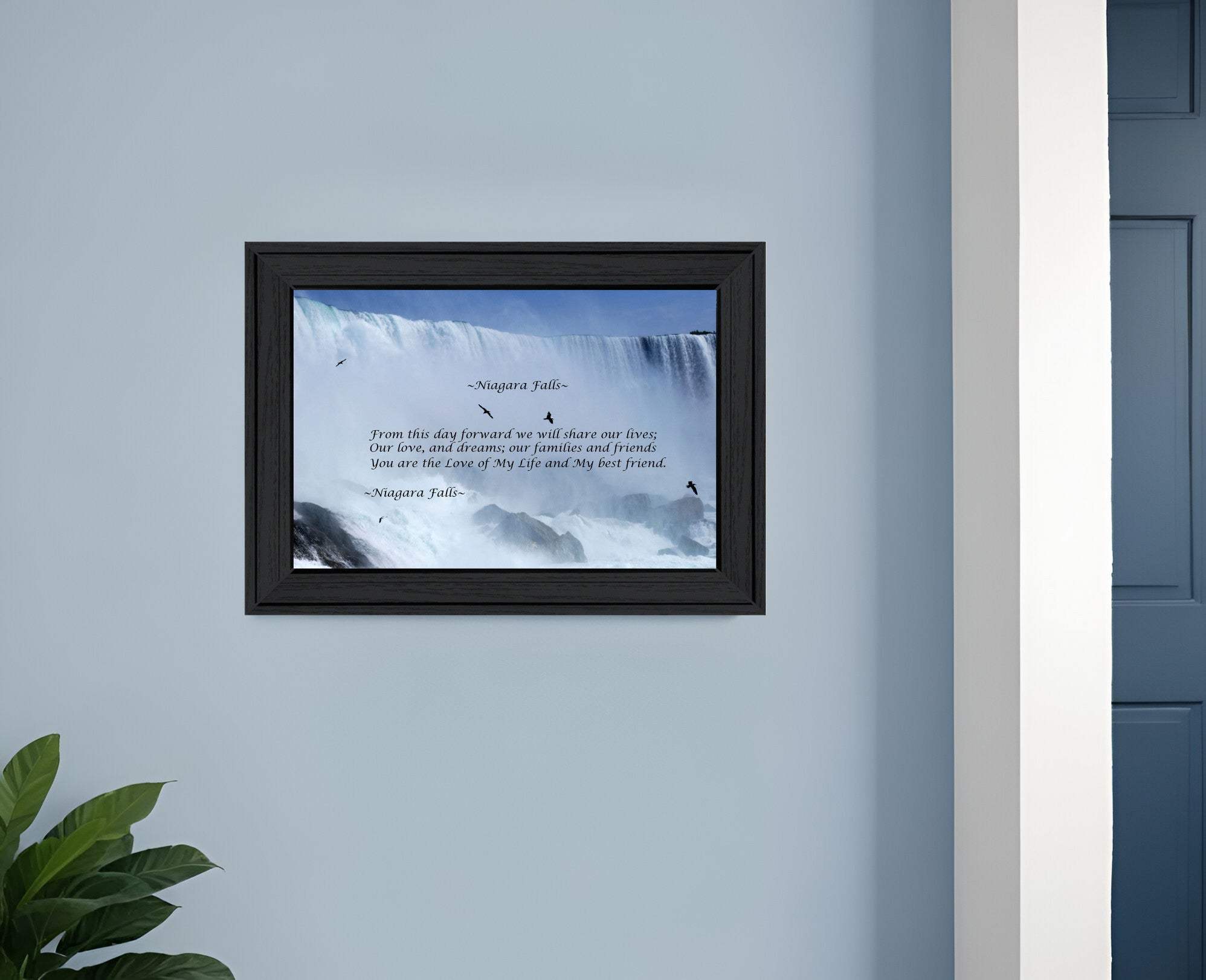 Niagara Falls Black Framed Print Wall Art - Homeroots - Flyclothing LLC