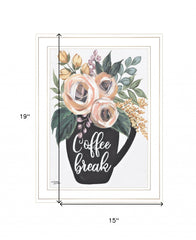 Coffee Break 1 White Framed Print Kitchen Wall Art - Homeroots