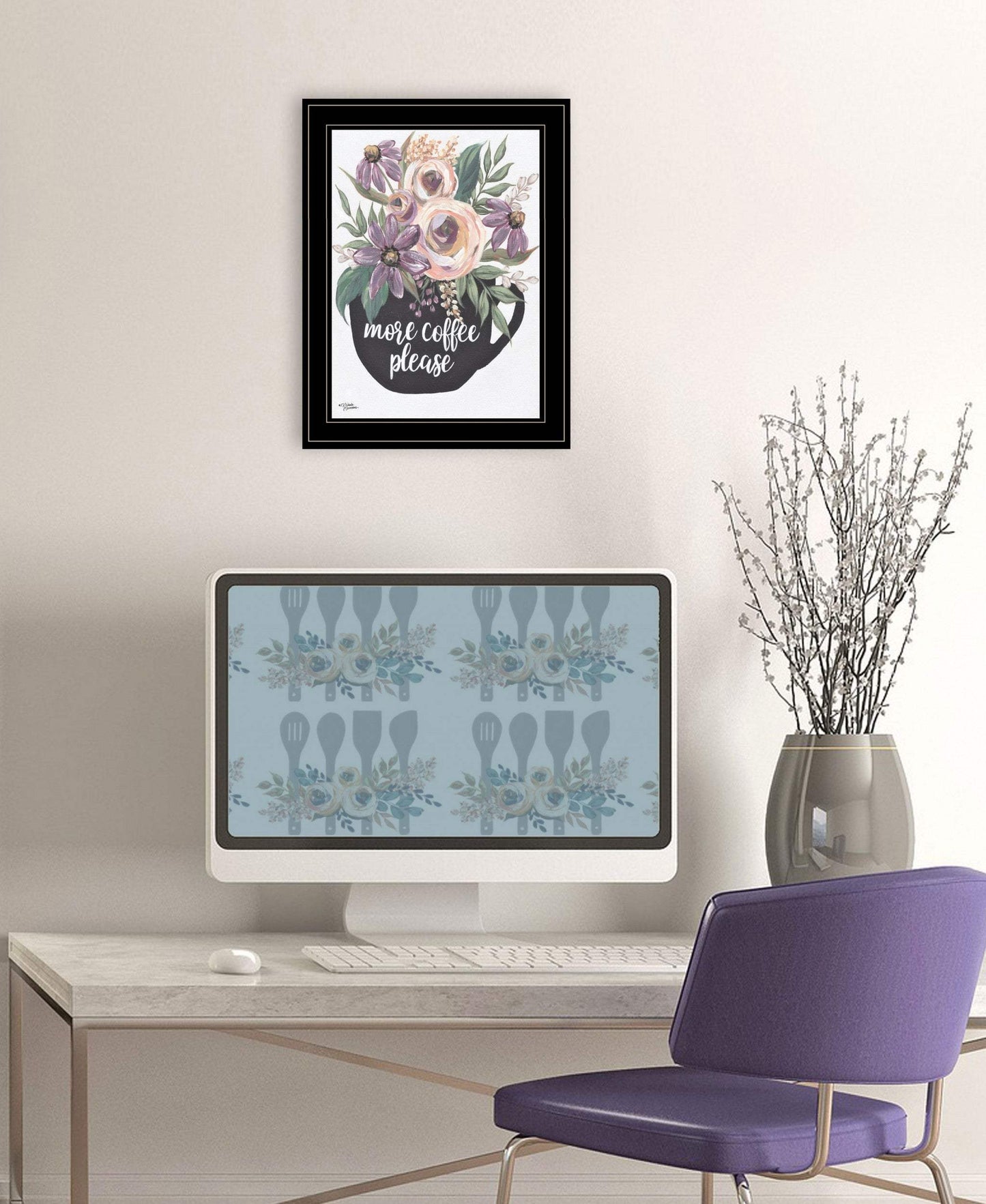 More Coffee Please 2 Black Framed Print Kitchen Wall Art - Homeroots - Flyclothing LLC