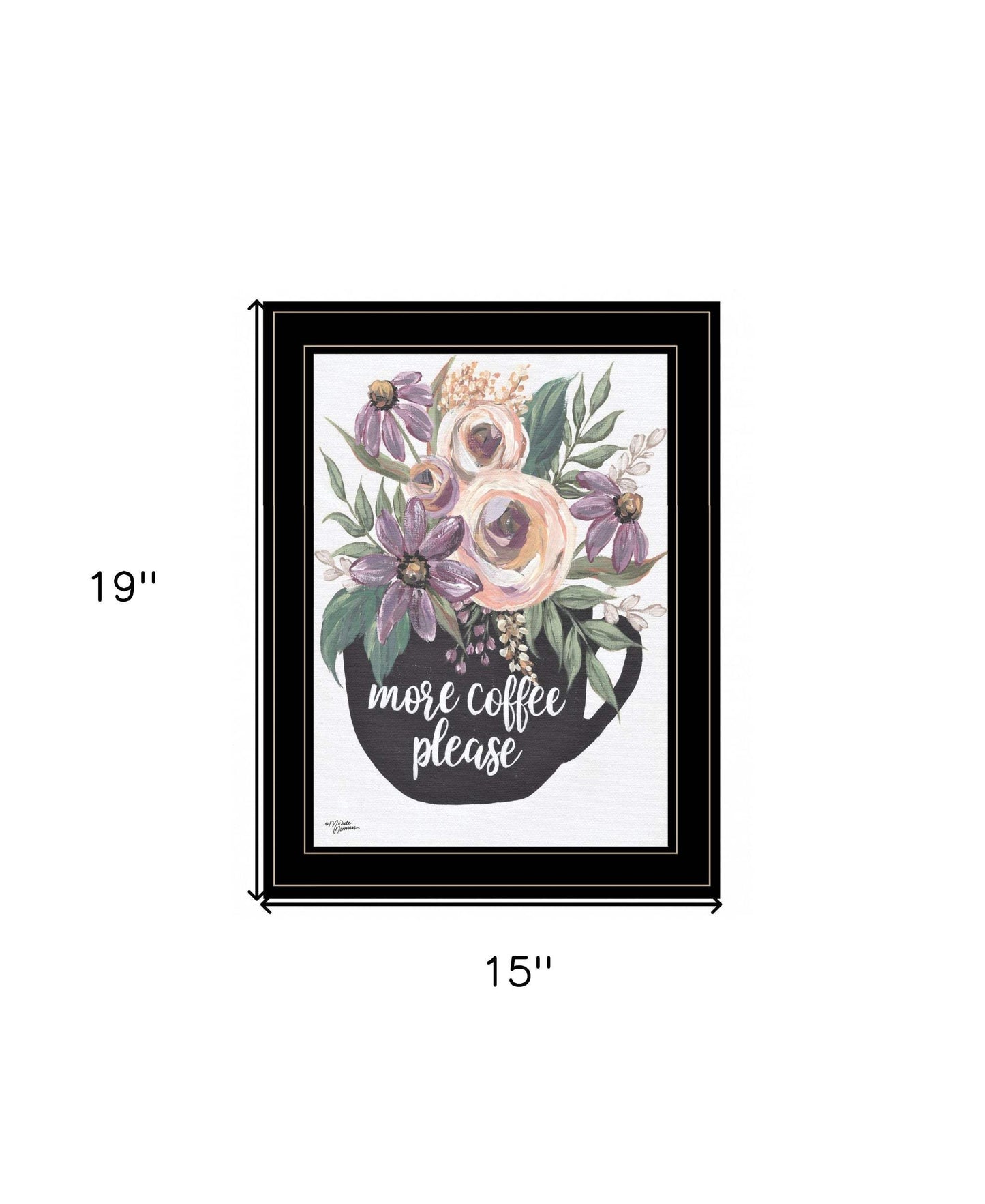 More Coffee Please 2 Black Framed Print Kitchen Wall Art - Homeroots - Flyclothing LLC